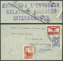 ARGENTINA: Airmail Cover Sent From Buenos Aires To Boulogne Sur Seine (FRANCE) On 9/NO/1940, Returned To Sender With Vio - Prefilatelia