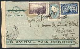 ARGENTINA: 11/MAR/1941 ASCOCHINGA (Córdoba) - ITALY: Airmail Cover Franked With $1.45, Sent To Abbazia By LATI, With Cen - Briefe U. Dokumente