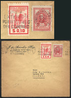 ARGENTINA: Cover Used In Buenos Aires In JUL/1947, Franked With 5c. San Martin + Cinderella Of 10c. "Central De Cooperad - Prephilately