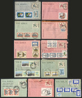 ARGENTINA: 11 Aerograms Used In The Late 1970s, All With Nice Additional Postages, Interesting Group! - Prephilately