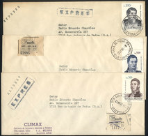 ARGENTINA: 3 Covers Used Between 1984 And 1985 Franked With High Values Of Definitive Stamps, VF Quality! - Prefilatelia