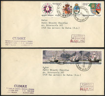 ARGENTINA: 2 Covers Used In San Antonio De Padua On 10/DE/1984 With Nice Commemorative Postages And DUE Marks, VF Qualit - Prephilately