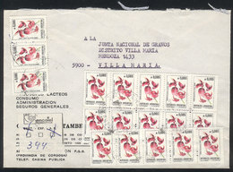 ARGENTINA: Cover Sent From Arroyo Algodón (Córdoba) To Villa María On 2/JUN/1986, Franked By GJ.2213 X18 (total Postage  - Prefilatelia