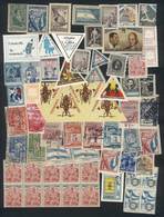 ARGENTINA: CINDERELLAS AND REVUNUE STAMPS: Lot Of 85 Varied Examples Of All Times, Including Many Interesting Items, Low - Lots & Serien