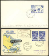 AUSTRALIA: 2 Covers Used In 1957 And 1958, VF Quality! - Otros & Sin Clasificación