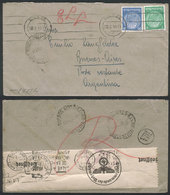 AUSTRIA: Cover Sent From Wien To Buenos Aires On 3/JUN/1940, Franked With German Stamps For 25Pf. And Nazi Censor Label  - Briefe U. Dokumente