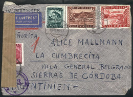 AUSTRIA: Airmail Cover Sent From Wien To Argentina On 16/JUL/1946 With Nice Postage And Censored! - Cartas & Documentos