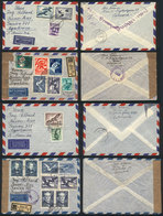 AUSTRIA: 13 Airmail Covers Sent To Argentina, Most Between 1950 And 1952, All With Spectacular Frankings (the Catalog Va - Covers & Documents