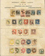 AUSTRIA: Old Album Page With Classic Stamps (most Used), Fine General Quality, Yvert Catalog Value Over Euros 2,100! - Colecciones