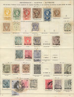 AUSTRIA: Old Collection On 2 Album Pages, Including Scarce Stamps, HIGH CATALOG VALUE, Very Low Starting Price, Good Opp - Collezioni