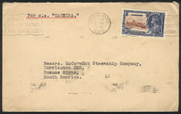 BARBADOS: Cover Sent To Buenos Aires On 31/AU/1935 Franked With 2½p. (Sc.188), VF Quality, Rare Destination! - Barbados (1966-...)