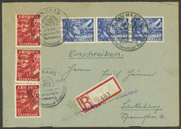 BELGIUM: Registered Cover Used On 27/NO/1942 With Interesting Nazi Cancels, Minor Defect On Back, VF Front! - Otros & Sin Clasificación