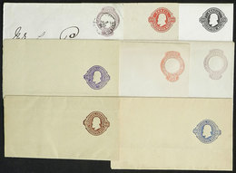 BRAZIL: 8 Old Postal Stationeries, Almost All Mint. All With Adherences On Back, Low Start! - Enteros Postales