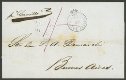 BRAZIL: BRITISH MAIL: Folded Cover Sent By British Mail From Rio De Janeiro To Buenos Aires By Steamer "Camilla", With " - Briefe U. Dokumente