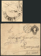 BRAZIL: 300Rs. Stationery Envelope Sent From Rio De Janeiro To Reconquista (Argentina) On 30/JUL/1909, On Back It Bears  - Cartas & Documentos