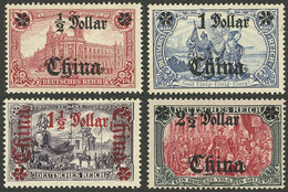 CHINA - GERMAN OFFICES: Sc.43/46 (the 2½Mk. Is Sc.45a), High Values Of The Set, Mint, Fine To VF Quality, Catalog Value  - Verzamelingen & Reeksen