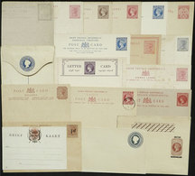 BRITISIH COLONIES: 19 Old Postal Stationeries, 8 Cards Are Double (with Paid Reply), Most Of Fine To VF Quality, Interes - Otros & Sin Clasificación