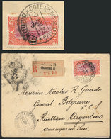 FRENCH SOMALI COAST: Registered Cover Sent From Djibouti To Argentina On 7/AU/1929 Franked By Sc.132 ALONE (US$140), Ver - Somalia (1960-...)
