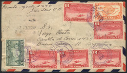 COSTA RICA: Airmail Cover Sent From San José To Buenos Aires On 30/OC/1940 With Nice Postage Of 80c., VF Quality! - Costa Rica