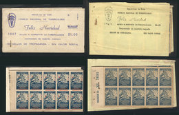 CUBA: 2 Letters With Anti-tuberculosis Cinderellas Of 1947 And 1949, Minor Defects, Rare! - Otros & Sin Clasificación