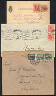 DENMARK: 3 Covers Or Postal Stationeries Sent To Argentina Between 1907 And 1922, Interesting! - Other & Unclassified