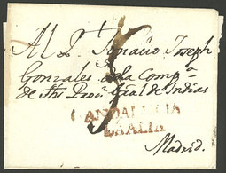 SPAIN: Circa 1800: Undated Folded Cover From ANDALUCÍA To Madrid, VF Quality! - ...-1850 Vorphilatelie