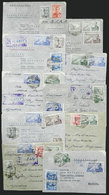 SPAIN: 10 Registered Airmail Covers Sent To Argentina In 1945/6 With Handsome Postages, Fine To VF General Quality, Good - ...-1850 Voorfilatelie