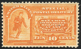 UNITED STATES: Scott E3, 1893 10c. Orange, Mint, VF Quality, Catalog Value US$300. - Special Delivery, Registration & Certified