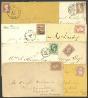 UNITED STATES: 8 Old Used Covers, Some With Minor Faults, Very Interesting! - Autres & Non Classés