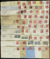 UNITED STATES: 57 Old Used Covers, Most Of Fine Quality. There Are Cancels Of Varied Towns, Many Very Interesting! - Otros & Sin Clasificación