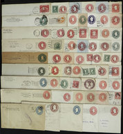 UNITED STATES: 57 Used Postal Stationeries (some Are Envelopes With Postage Stamps), Most Old, There Are Interesting Can - Otros & Sin Clasificación