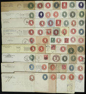 UNITED STATES: 57 Used Postal Stationeries (some Are Envelopes With Postage Stamps), Most Old, There Are Interesting Can - Otros & Sin Clasificación