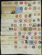 UNITED STATES: 57 Used Postal Stationeries (some Are Envelopes With Postage Stamps), Most Old, There Are Interesting Can - Otros & Sin Clasificación