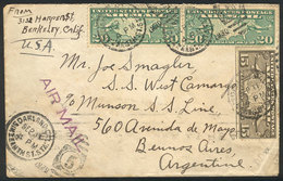 UNITED STATES: Airmail Cover Sent From Berkeley To Buenos Aires On 11/SE/1930 Franked With 55c., VF Quality! - Andere & Zonder Classificatie