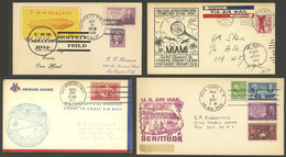 UNITED STATES: 4 Covers Flown Between 1934 And 1950, Low Start! - Sonstige & Ohne Zuordnung