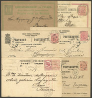 FINLAND: 6 Postal Cards Used Between 1887 And 1919, The Last One With An Interesting CENSOR Mark Of World War I, Fine Ge - Otros & Sin Clasificación