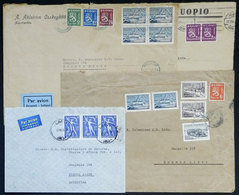 FINLAND: 4 Covers Sent To Argentina Between 1940 And 1956, Interesting Postages! - Sonstige & Ohne Zuordnung