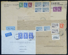 FINLAND: 4 Covers Sent To Argentina Between 1940 And 1956, Interesting Postages! - Andere & Zonder Classificatie