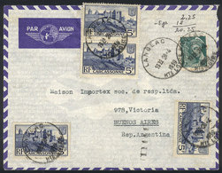 FRANCE: Airmail Cover Sent From Langeac To Buenos Aires On 28/AP/1939 Franked With 20.25Fr., VF Quality! - Sonstige & Ohne Zuordnung