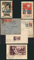 FRANCE: 3 Different Anti-Tuberculosis Cinderellas On 3 Covers Sent To Argentina Between 1927 And 1933, Very Nice! - Sammlungen