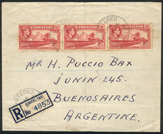 GIBRALTAR: Registered Cover Sent To Buenos Aires On 2/NO/1948, Fine Quality, Unusual Destination! - Gibraltar