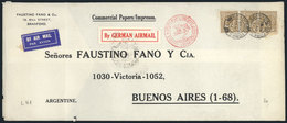 GREAT BRITAIN: Airmail Cover Sent From Bradford To Buenos Aires On 30/NO/1934 By Germany DLH, VF Quality! - Sonstige & Ohne Zuordnung