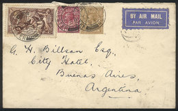 GREAT BRITAIN: Airmail Cover Sent From Shotton To Buenos Aires On 7/AU/1936 By Air France, With Transit Backstamp Of Par - Altri & Non Classificati