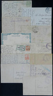 HUNGARY: 12 Postcards Used Between 1914 And 1925, Some With Military Free Franks, Others With Very Nice Postmarks, Etc.  - Altri & Non Classificati