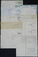 HUNGARY: 12 Postcards Used Between 1914 And 1925, Some With Military Free Franks, Others With Very Nice Postmarks, Etc.  - Andere & Zonder Classificatie