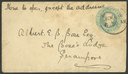 INDIA: ½a. Stationery Envelope Sent To Serampore On 30/MAY/1901 (arrival Backstamp), Very Nice! - Other & Unclassified