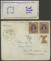 INDIA: 8/DE/1945 F.P.O. Nº23 - Argentina, Airmail Cover With Violet Backstamp In Japanese, And Arrival Mark Of 13/JA/194 - Sonstige & Ohne Zuordnung