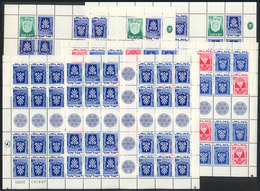 ISRAEL: 41 MNH Sheets Including Gutters And Tete-beches, One With First Day Postmarks, Excellent Quality! - Lots & Serien