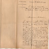 VP14.916 - MILITARIA - TOULOUSE 1890 - Lettre Du Major Du 23 ème Régiment D'Artillerie à Mr Le Maire De VALENCE - Documentos