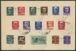 ITALY: Cover Franked With The Complete Set Of 16 Values Overprinted "Repubblica Sociale Italiana" In Teramo (Sassone 1/1 - Non Classificati